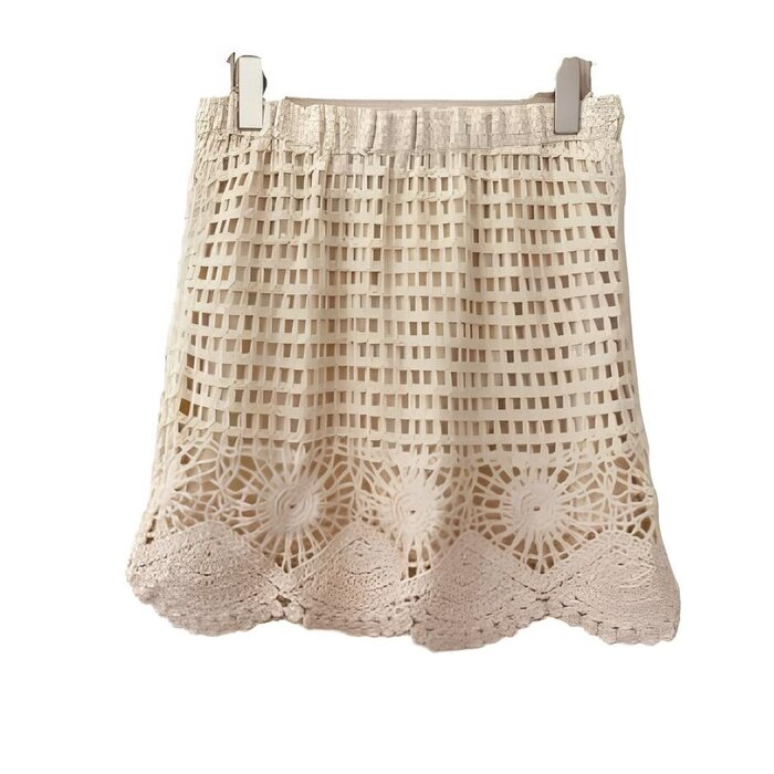 Samira Broderie Rok | Met Elastische Tailleband