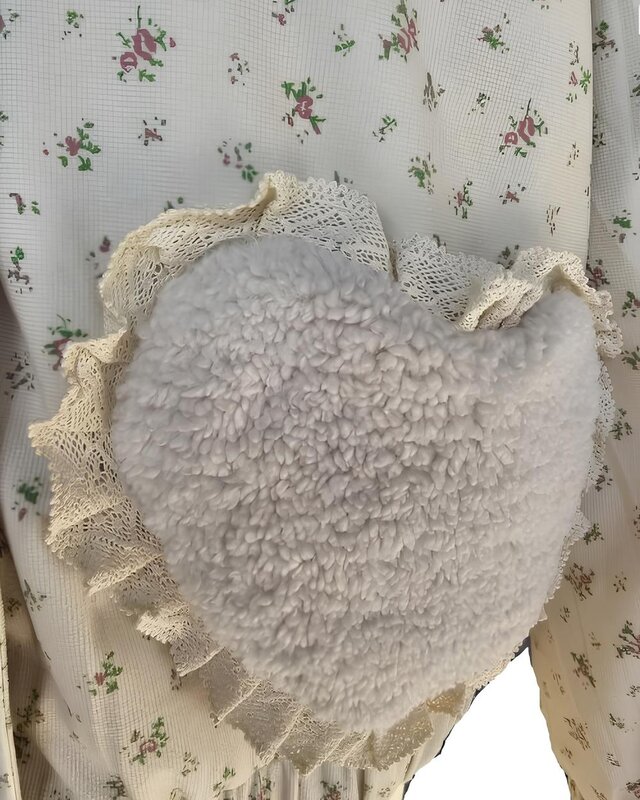 Dames Fluweel zacht Jack | Bloemenprint & Wollig Hartdesign