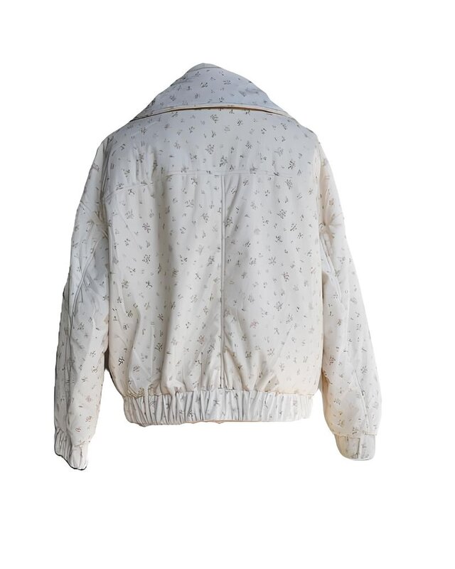 Dames Fluweel zacht Jack | Bloemenprint & Wollig Hartdesign