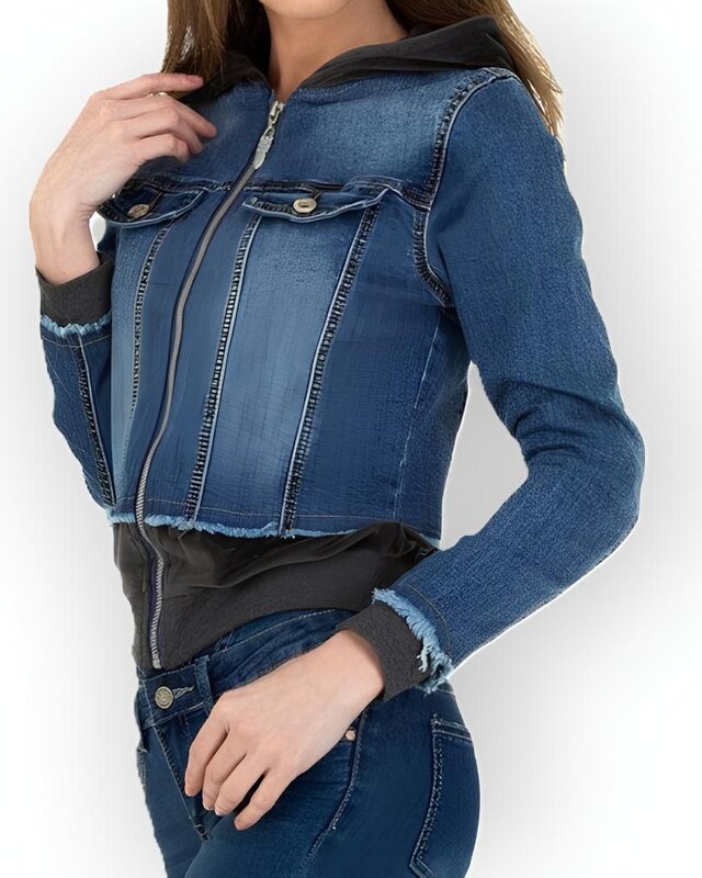 Sierra Velvet Jeansjack | Denim & Fluweel Combi