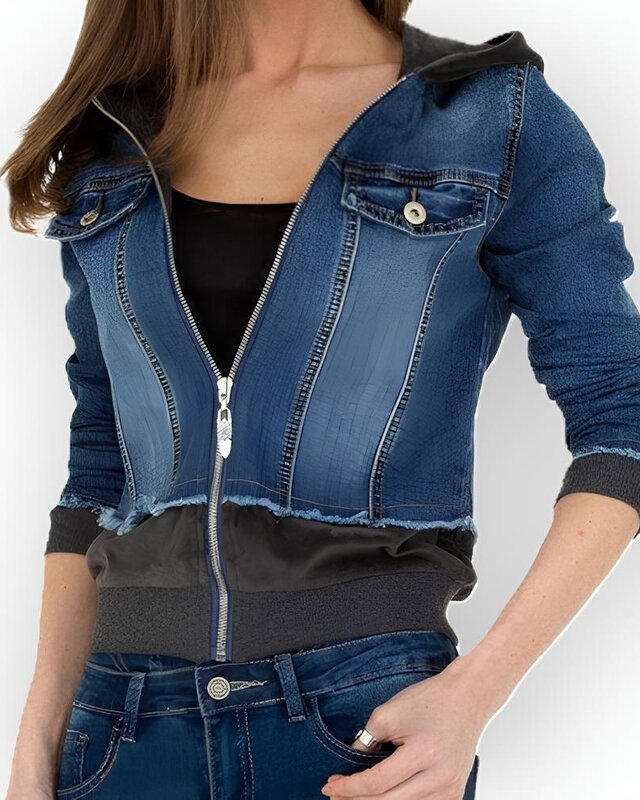 Sierra Velvet Jeansjack | Denim & Fluweel Combi