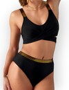 Lunaria | Bikini Set - Gouden Strepen en Strikdetails