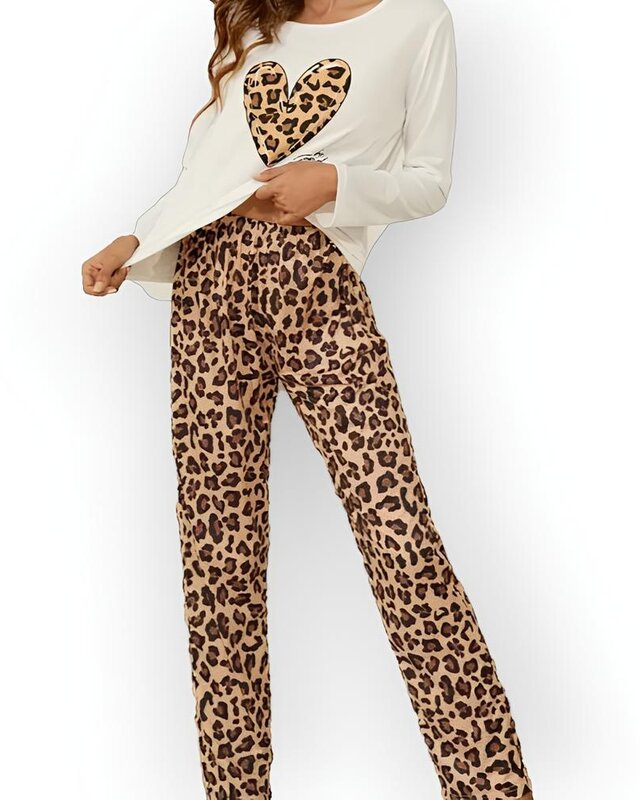 Wild Romance | Luipaardprint Pyjama Set – 3-delig