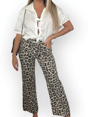 Raya | Katoenen Dames broek - Luipaard