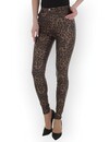 Liora | Dames Skinny Broek - Luipaard Lederlook met Glanzende Afwerking