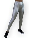Zenia | Zilvermetalic Dames Legging - 3D Python Effect