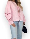 Geblokte Dames  Blouse - Hart