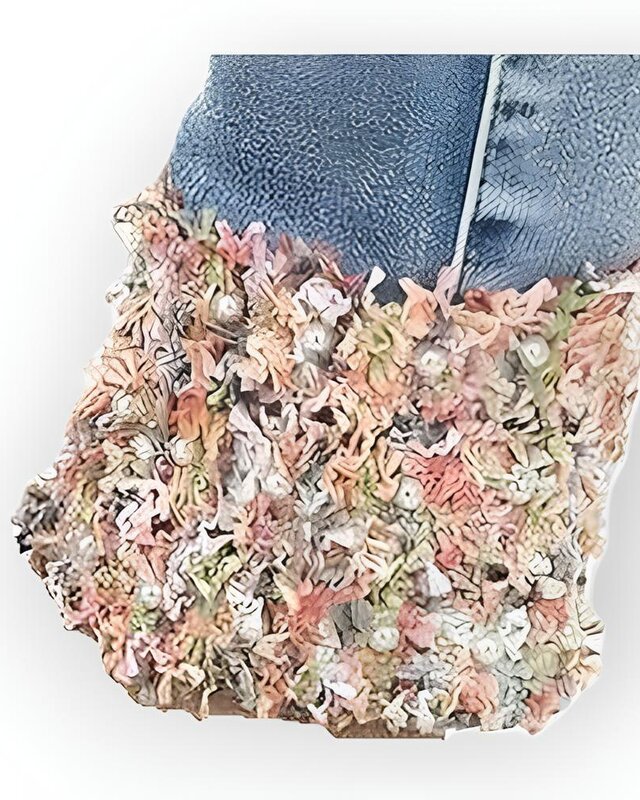 Skinny jeans met pastel details - parelstuds