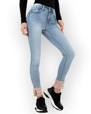 Pearls Dames Jeans - Pastel Studs