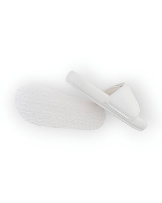 Niva – Witte Slippers - Klittenbandsluiting