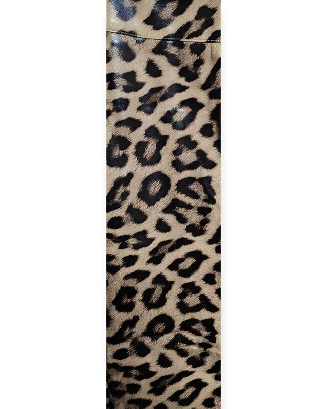 Leya – Luipaardprint Faux-Leren Rok - Met Elegante Split en Ritssluiting - Trendy en Vrouwelijk Design