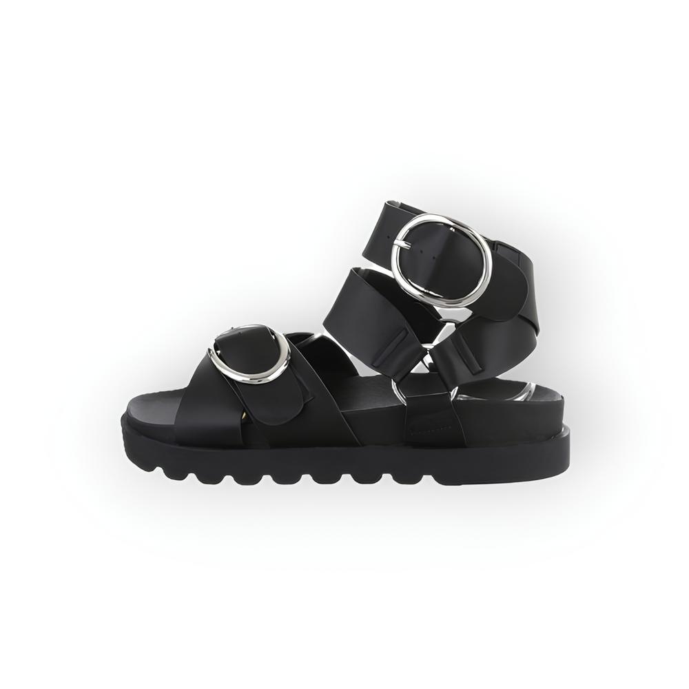 Mira – Comfortabele Zomersandalen van Imitatieleer in Zwart, Olijfgroen en Beige