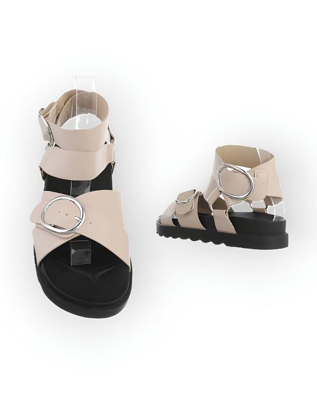 Mira – Comfortabele Zomersandalen van Imitatieleer in Zwart, Olijfgroen en Beige