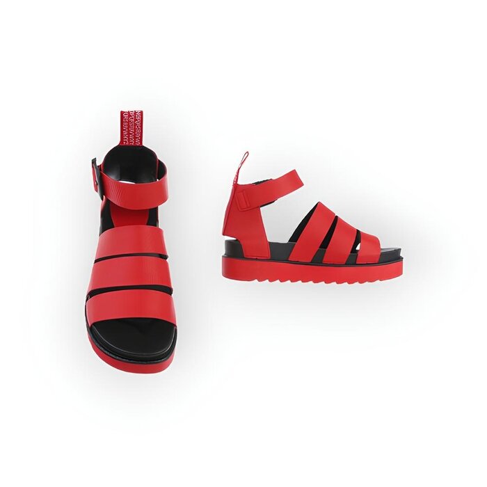 Samira – sandalen  Rood Imitatieleer