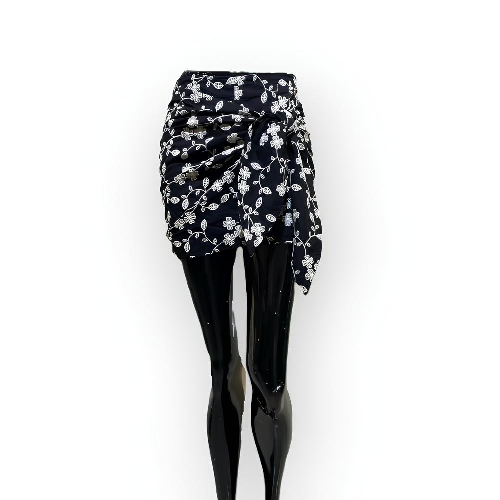 Romi – Dames Skort Bloemen Broderie katoen