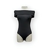 Diva – Rekbaar Bodysuit met Bardot Halslijn in Zwart