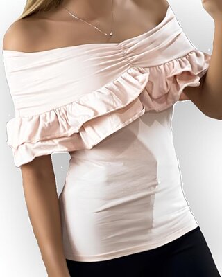 Soraya – Off-Shoulder Ruche Shirt
