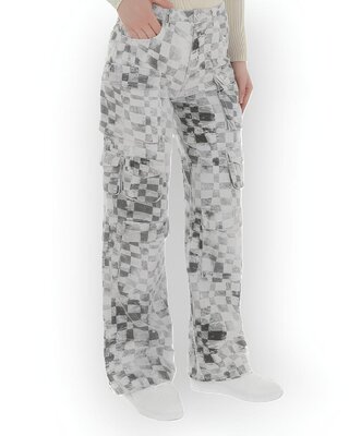 Niva – Cargo Jeans met Blokkenprint