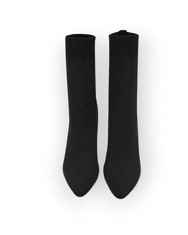 Kiras - Enkelsok Laarzen met Transparante Hak