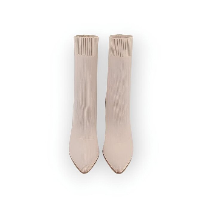 Kiras - Enkelsok Laarzen met  Transparante Hak