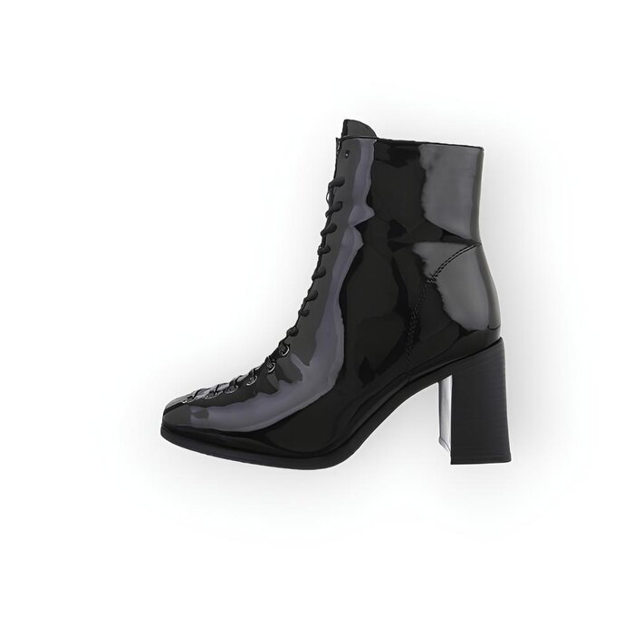 Nina – Glanzende Enkellaarsjes van Imitatie Lakleer