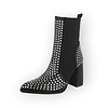 Sondra – Zwarte Enkelboots - Imitatieleer met Zilverkleurige Studs