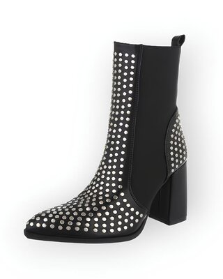 Sondra – Enkelboots Studs - Blokhak