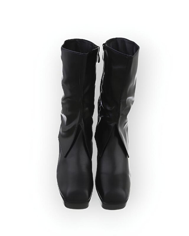 Lira – Elegante Enkelboots met Flapdetail, Comfortabele Hak - Ritssluiting