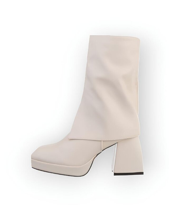 Lira – Elegante Enkelboots met Flapdetail, Comfortabele Hak - Ritssluiting