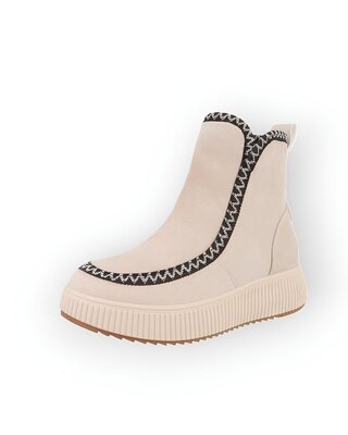 Seleste - Enkelboots – Suedine Look met Sierstiksel