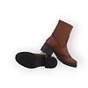 Sena – Camel Enkelboots met Gevlamd Imitatieleer - Elastisch Sokmodel