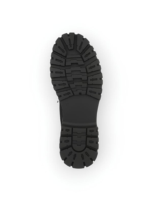Lara – Zwarte Moccasins van Imitatie Suède - Teddy - Goudkleurig Sierembleem