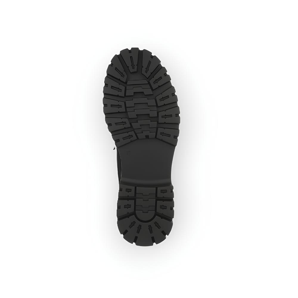 Lara – Zwarte Moccasins van Imitatie Suède - Teddy - Goudkleurig Sierembleem