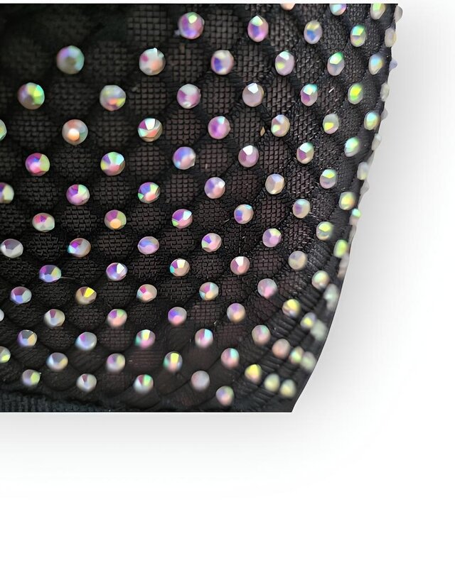 Noir – Slippers - Comfortzool - Strass Steentjes