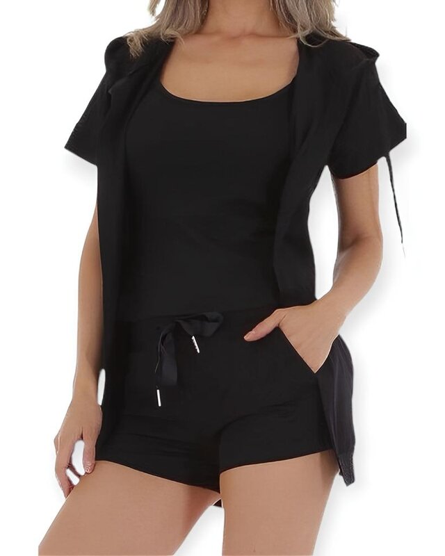 Lior – Driedelige Set – Korte Broek, Top & Vestje -Summer