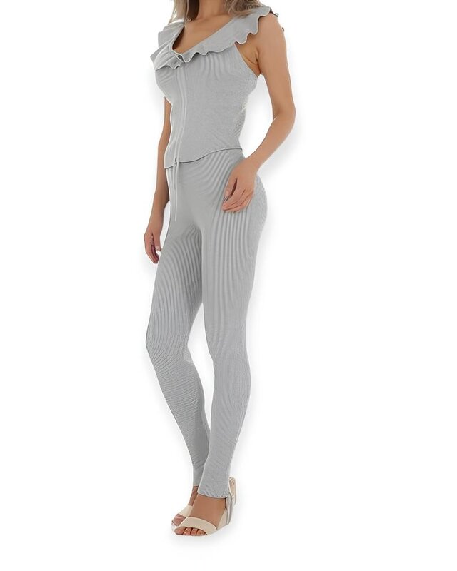 Eline – Tweedelige Set – Mouwloze Top En Broek Met Koorddetails