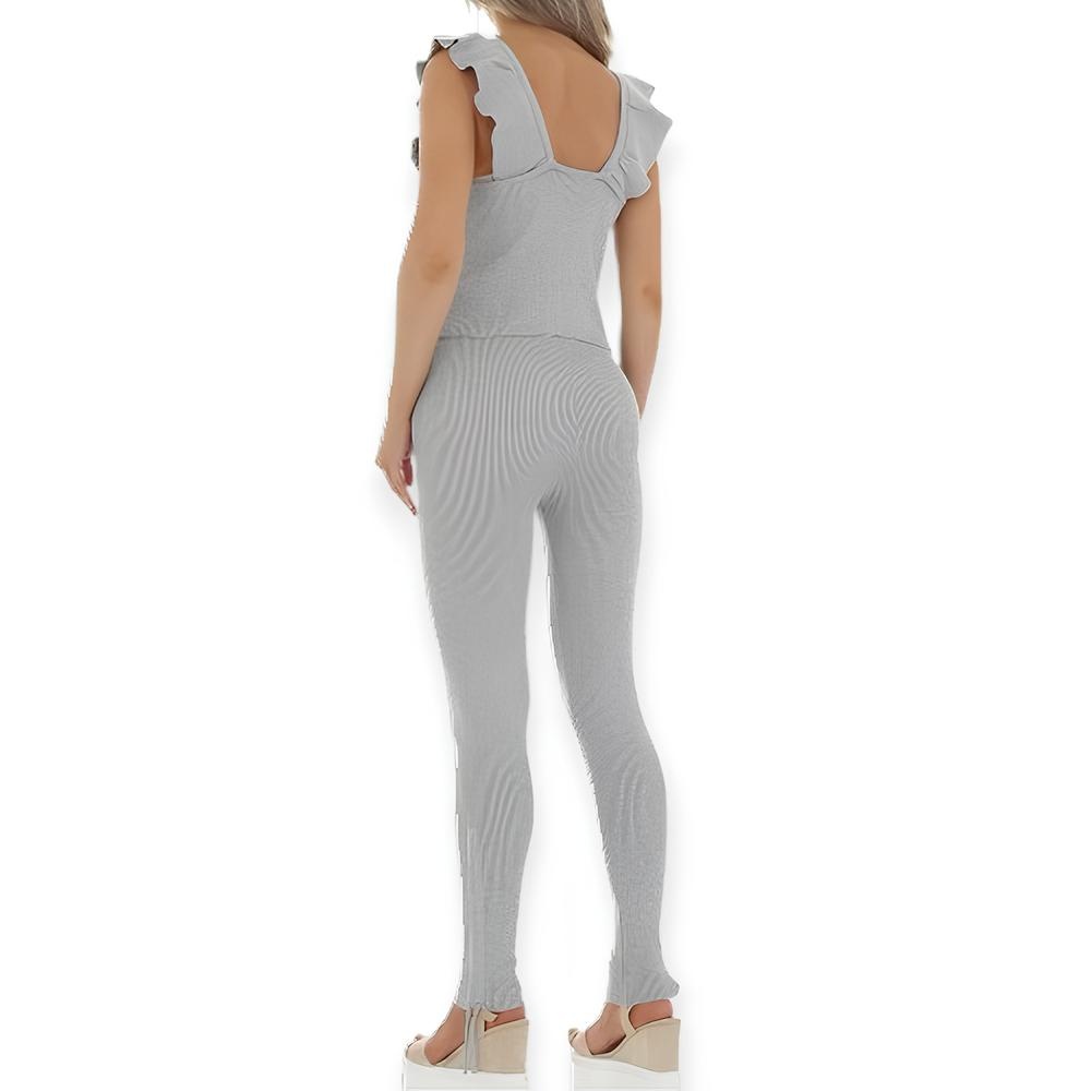 Eline – Tweedelige Set – Mouwloze Top En Broek Met Koorddetails