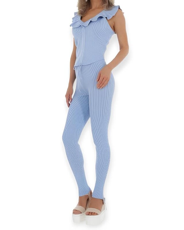 Eline – Tweedelige Set – Mouwloze Top En Broek Met Koorddetails