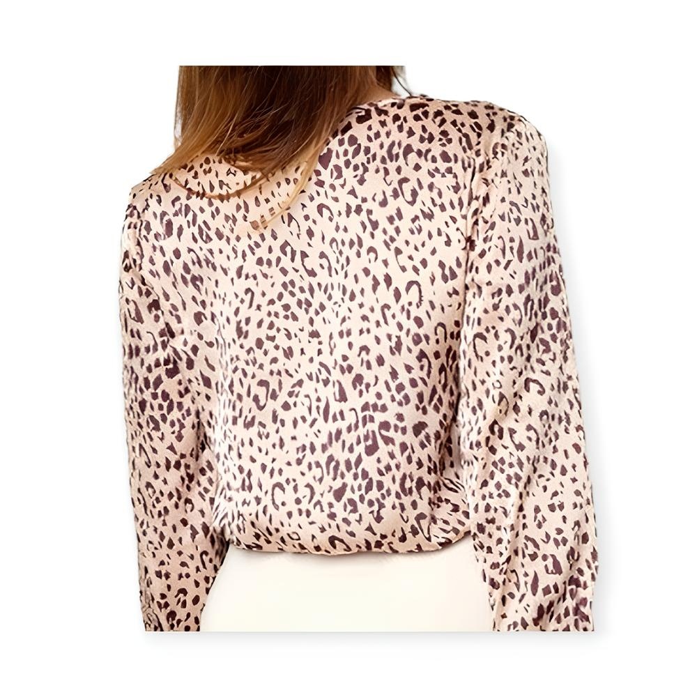 Faith – Bodysuit – Licht Beige Panterprint Met Satijn Glans