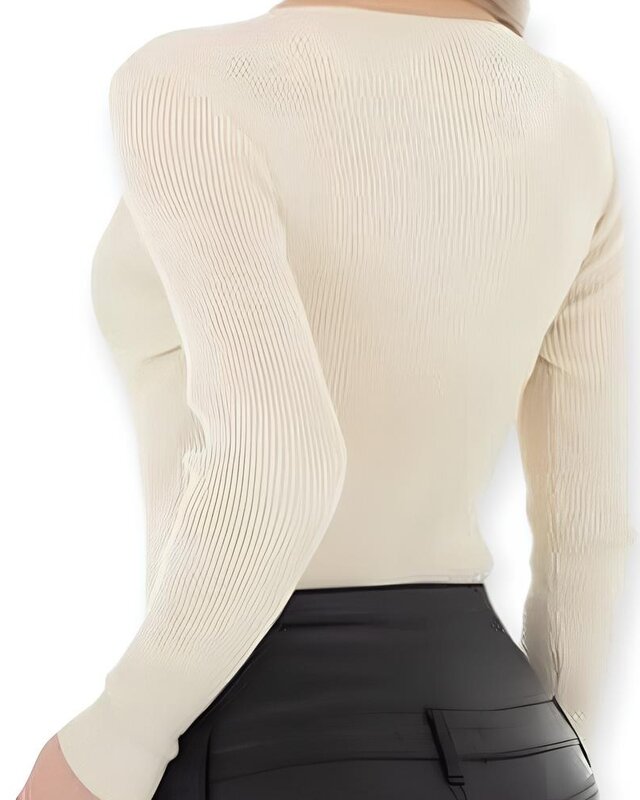 Lior – Bodysuit – Geribbelde - Chique Knopen