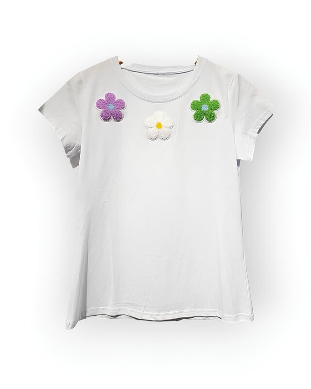 Léa – T-shirt – Bloemenapplicatie