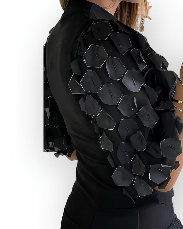 Ylvi – T-shirt – Pofmouwen met Loaferdetails