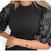 Ylvi – T-shirt – Pofmouwen met Loaferdetails