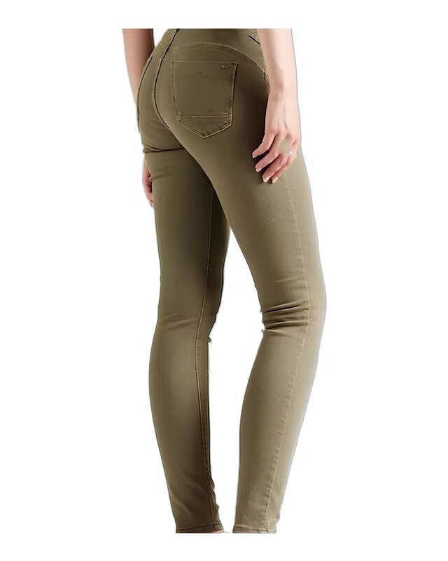 Kaki Skinny Jeans - Push-Up Effect - Comfortabele Pasvorm