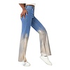 Wijde Metallic Jeans - Luxe Goudkleurige Coating