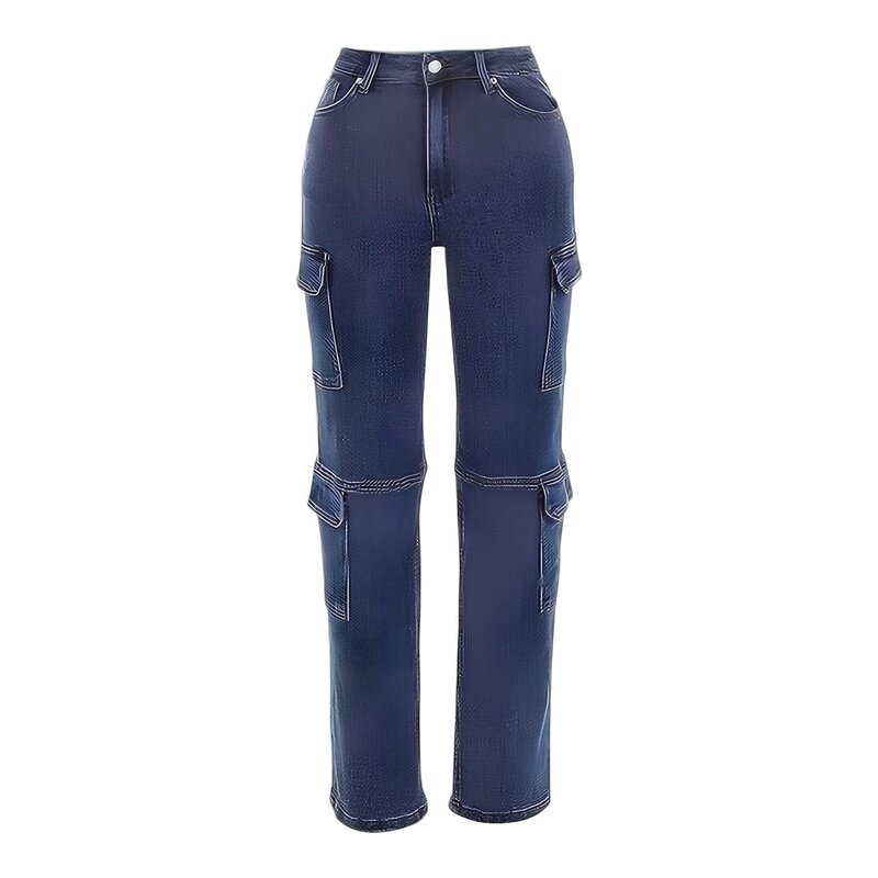 Cargo Jeans - Hoge Taille - Comfortabele Pasvorm