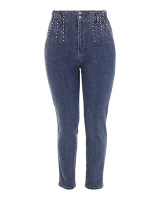 Denim Broek Met Studs
