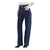 Twee-Tonen Denim Broek - Hoge Taille & Verticale Contrasterende Baan
