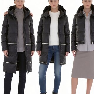 Leen Dames 3-in-1 Leren Jas