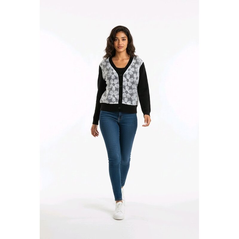 Zara Vest - Bloemen - Tule - Pailletten